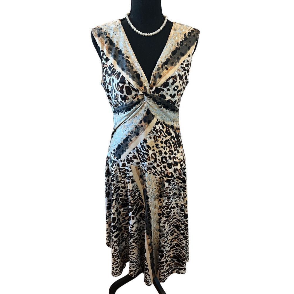 Sleeveless Animal Print Dress 